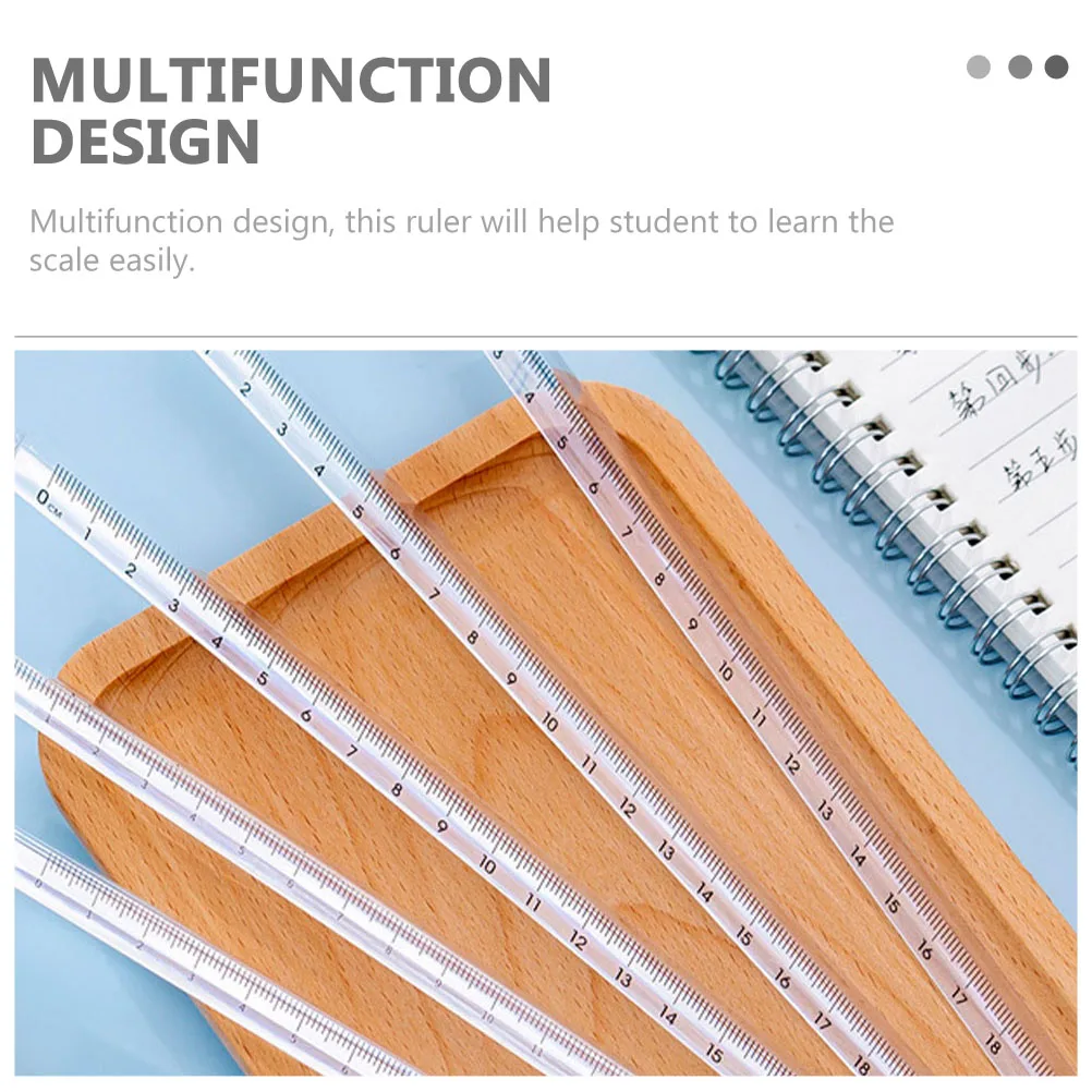 10 Pcs Ruler Scale Measuring Straight Transparent Architecture Clear Drafting Plastic Drawing Student