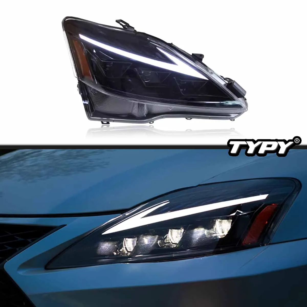 

TYPY New LED Head Lamp Upgrade Modified For Lexus IS Headlight IS250 2006-2012 Dynamic Signal Head Lamp Auto Accessories