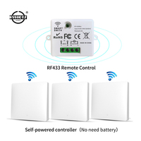 LVGEMSS Smart Wireless Switch RF433 Self-Powered Push Button Wall Panels Remote Controller Light Switch Waterproof Wall Switch