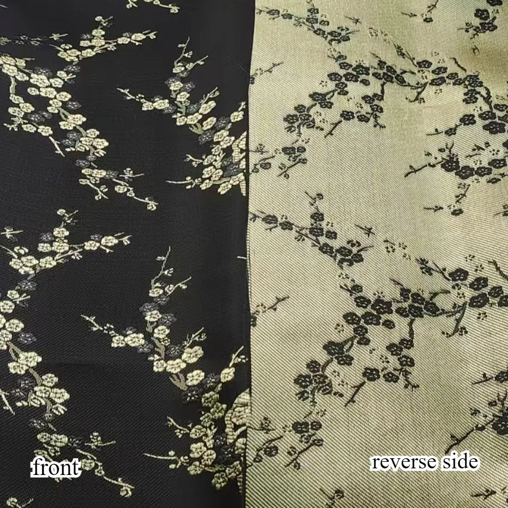 

Plum Blossom Brocade Jacquard Fabric Imitate Silk Brocade Fabric Damask Jacquard Sewing Kimono Dresses by 118.11inches*36inches