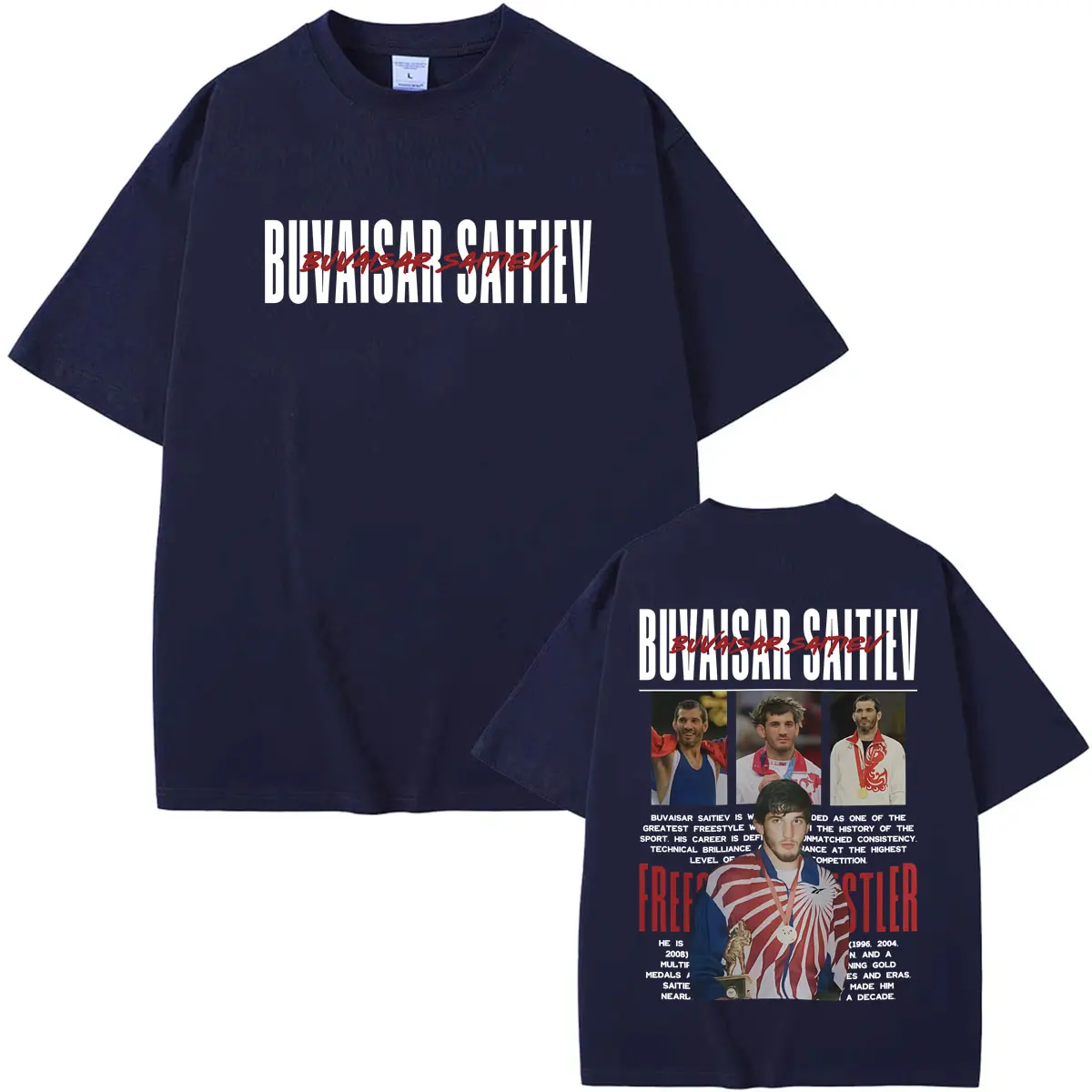 Limitiertes Buvaisar Saitiev Vintage-Grafik-T-Shirt für Herren, Kleidung, Gewaltästhetik-T-Shirts, lässige Baumwoll-T-Shirts von hoher Qualität – Detail 3
