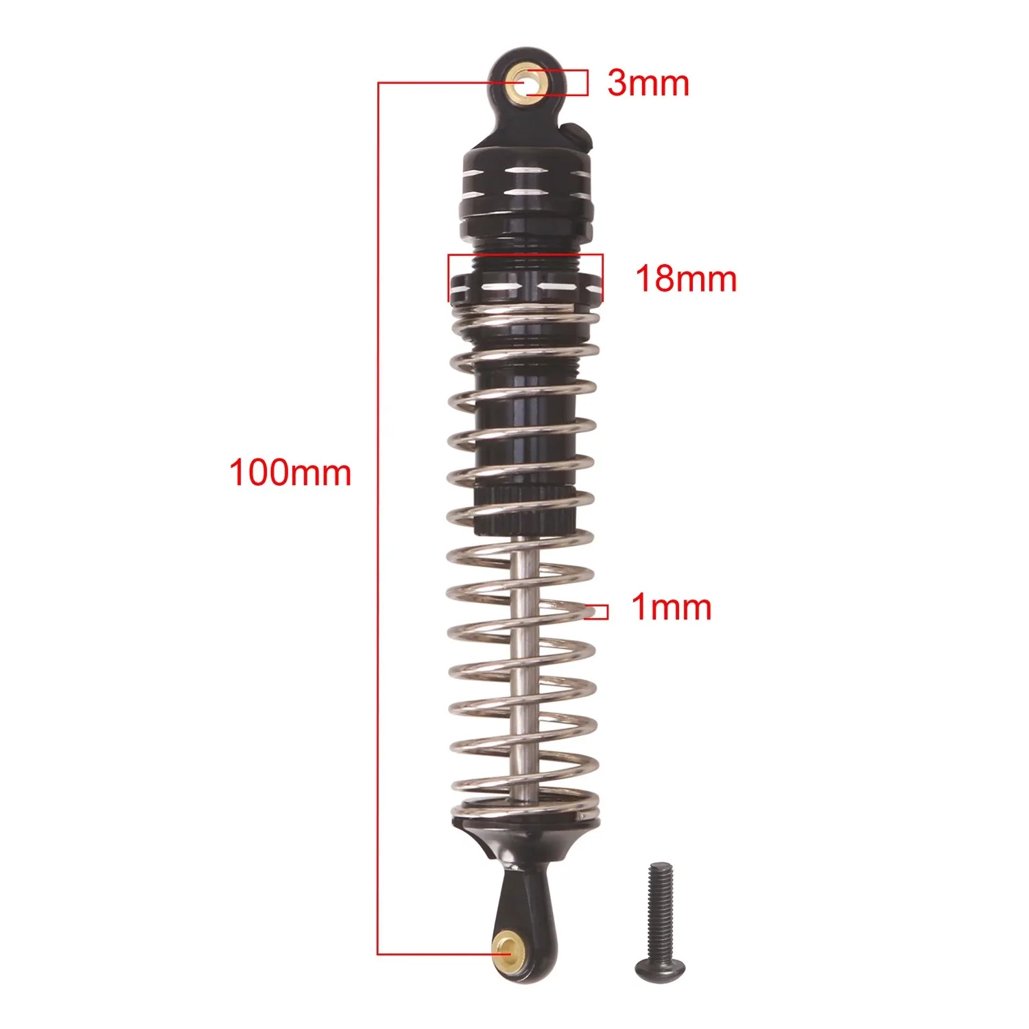 ممتص الصدمات المعدني KYX (2 قطعة) لعربات التي تجرها الدواب الكهربائية 1/10 Tamiya Bigwig 2017 (47330 هيكل)