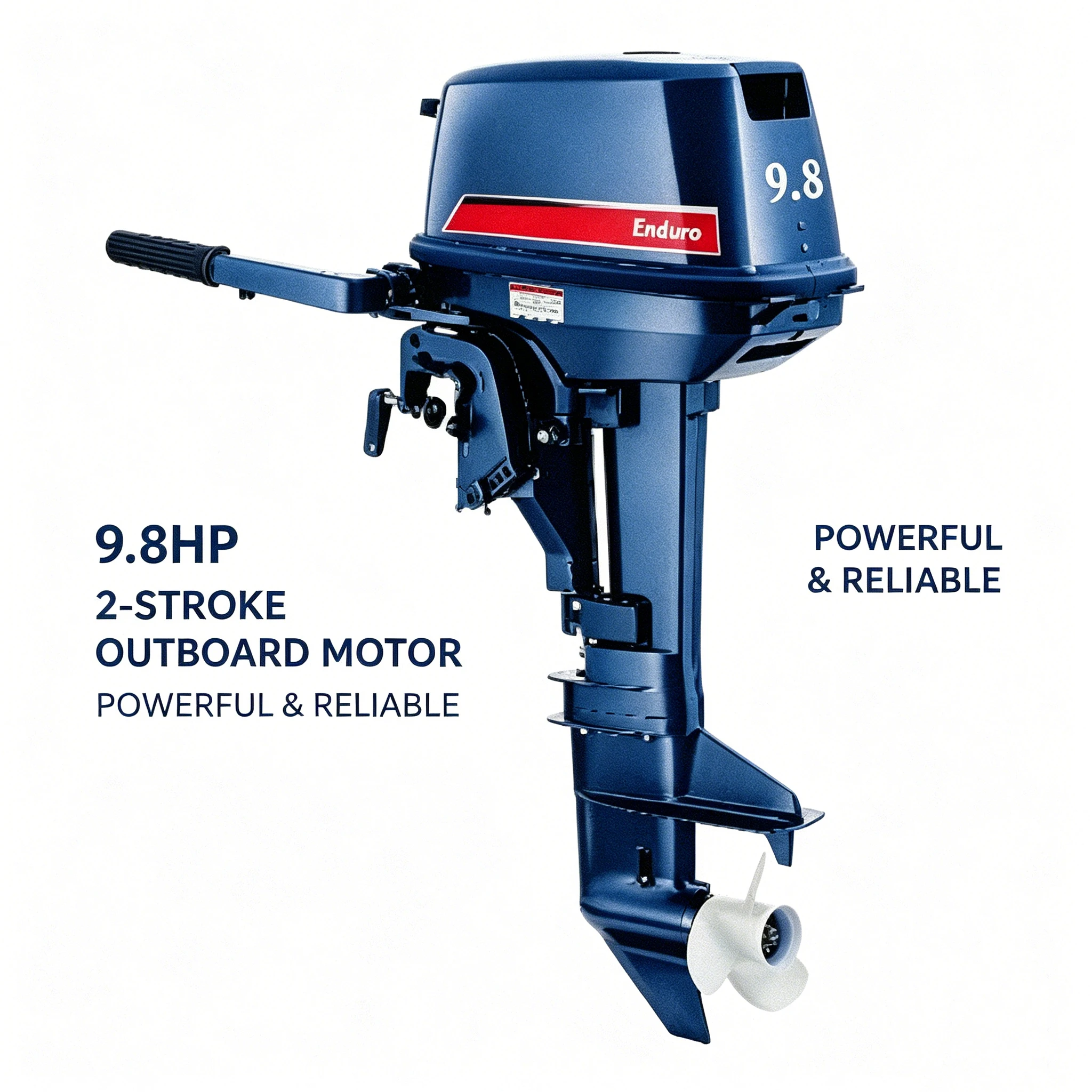 9.8hp 2-Stroke Outboard Engine New Condition Manual Starting -Fueled Fisherman Fishboat Compatible Spare Parts