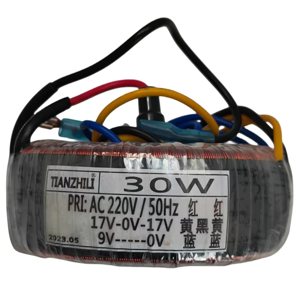 

1pc 30W 30VA Toroidal Transformer 220V 50Hz Input 17V-0-17V 9V Output Amplifier Audio X-5 Preamp