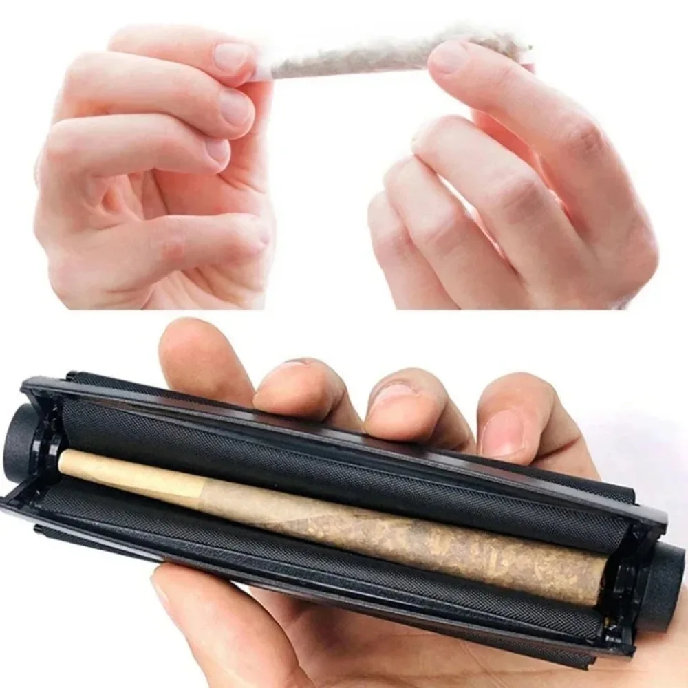 110mm Cigarette Rolling Machine with Sealing Moisture-proof Tube Manual Tobacco Roller Maker Tool Smoking Accessories