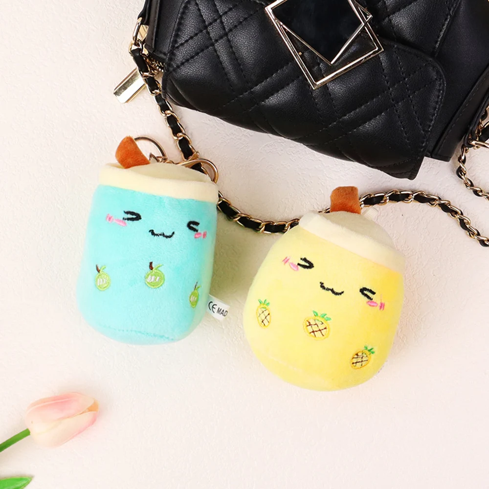 Peluche Bubble Tea Food Milk Cup pour enfants, oreiller en peluche, mini porte-clés de simulation, pendentif, doux, jouets au beurre, cadeaux, 12cm