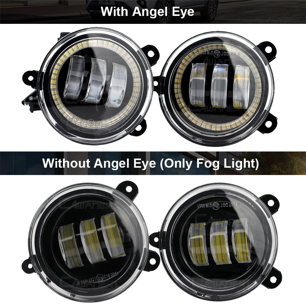 2 Pieces 30W 6000LM Car LED Fog Light Angel Eye Daylight DRL H11 For Land Rover Range Rover Sport I (L320) 2006 2007 2008 2009