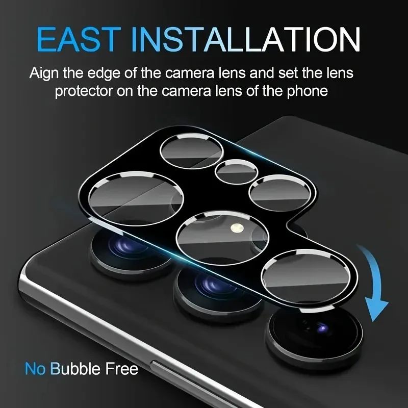 Tempered Glass Camera Lens Protector for Samsung Galaxy S25 Series 3D HD Anti-scratch Protective Film for S25 Plus Ultra S25Plus