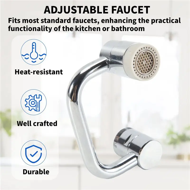 [A93Z!】 Universal 1080° Rotating Faucet Extender Aerator, Solid Brass Universal Splash Filter Faucet