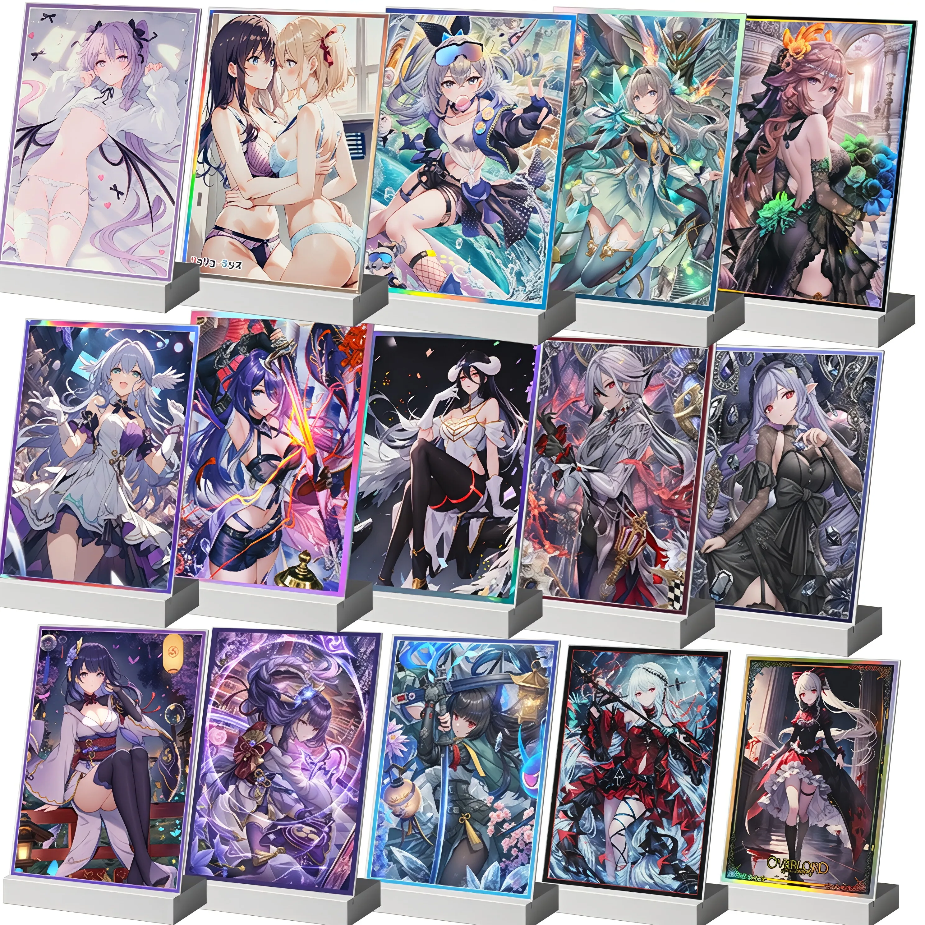 60pcs 67x92mm Holographic Anime Card Sleeves All kinds of Anime Styles Top-quality for MTG/PKM/TGC Game Cards Trading Protective