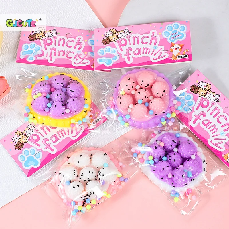 Aardbeientaart Mochi Taba Antistress Speelgoed Leuke Kleverige Decompressies Knijpen Knijpspeelgoed Nieuwigheid Kinderen Volwassen Verjaardagscadeau