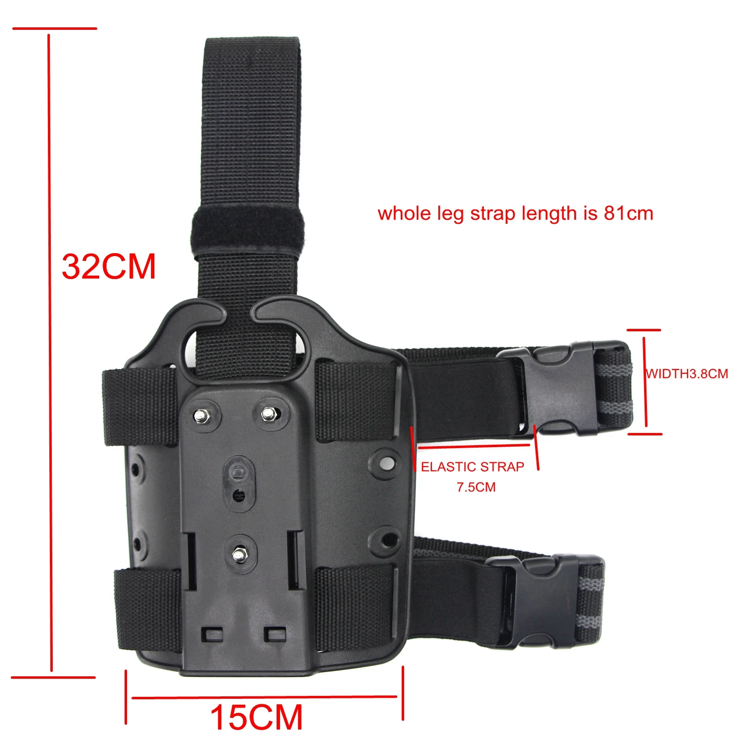 Tactical Non-slip Drop Leg Gun Holster Platform for Glock 17 19 Beretta M9 Sig P226 Thigh Pistol Case Paddle Adapter for Hunting