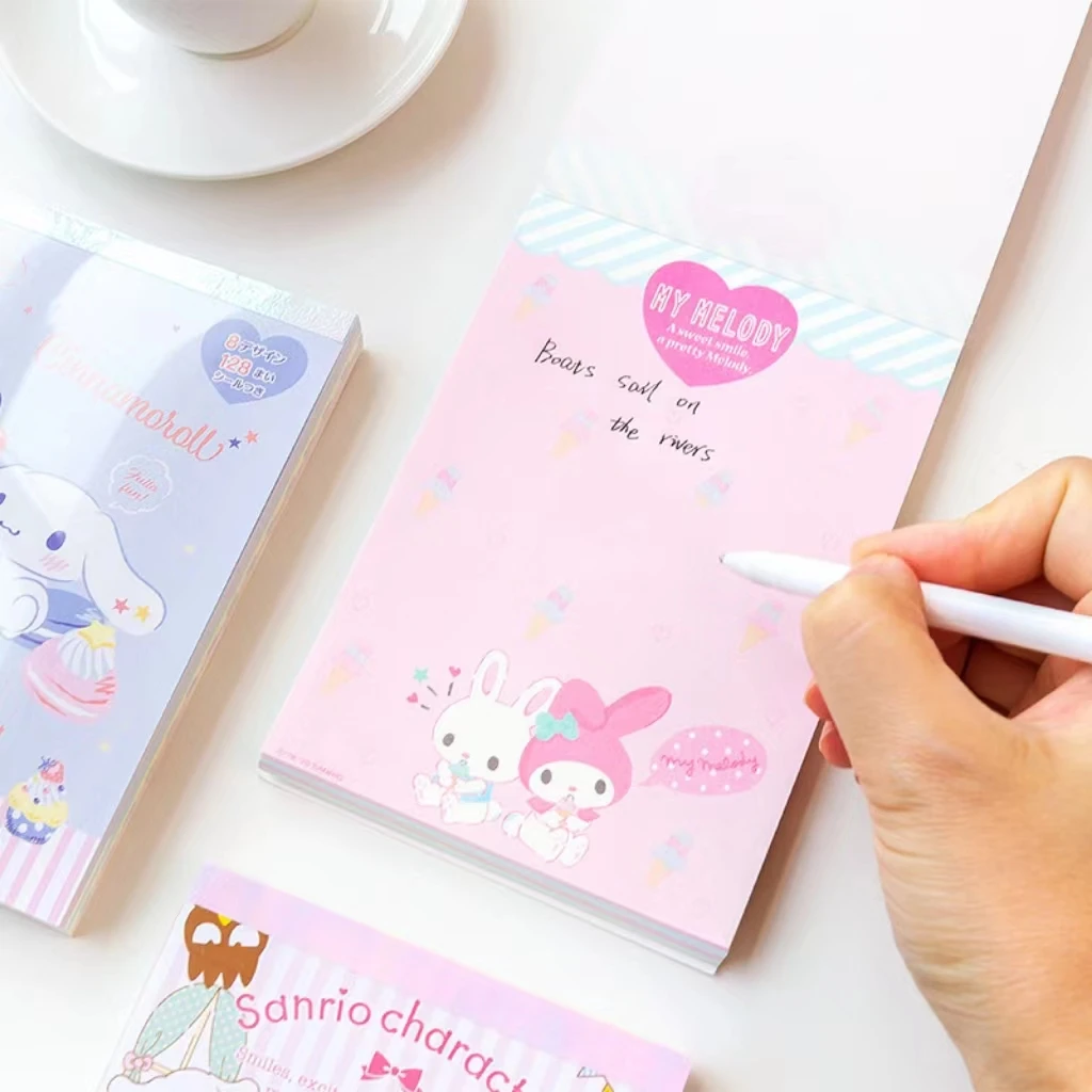 Sanrio Kuromi Hello Kitty Notebook Cinnamoroll My Melody Hand Book Note Paper Cartoon Memo With Stickers For Girls Gift Toys