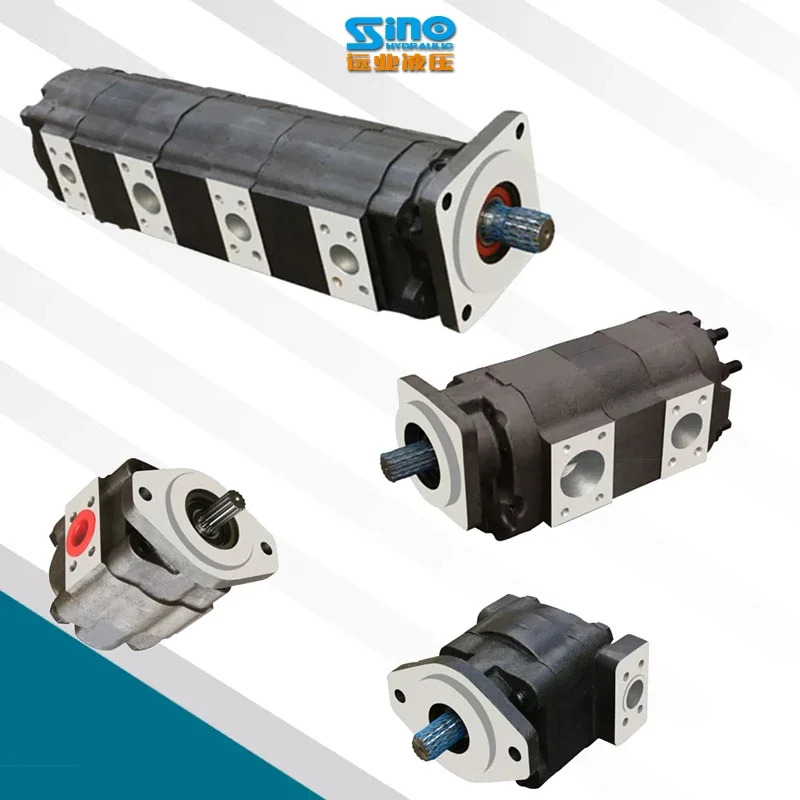 Three-stage commercial hydraulic gear pump rexroth Double gear pump Tandem gear pump for agricultural machinery