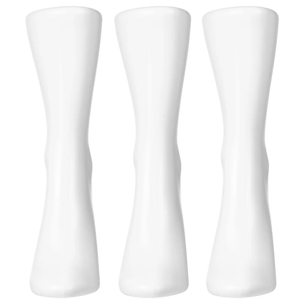 

3Pcs Female Foot Mannequin Sock Display Short Leg Durable White Plastic Ideal for Women Socks Showcase Foot Model for Socks