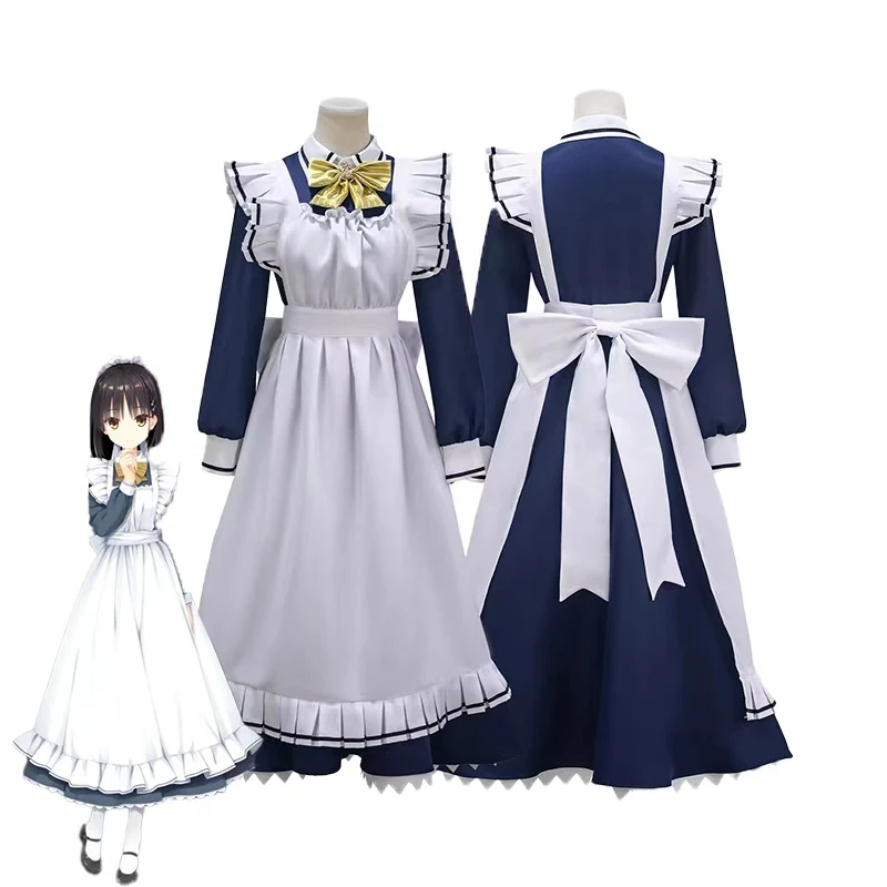 

Shiki Natsume (Natsume-San) Maid Outfit Cosplay Costume Set | Café Stella to Shinigami no Chou | Dress with Apron & Accessories