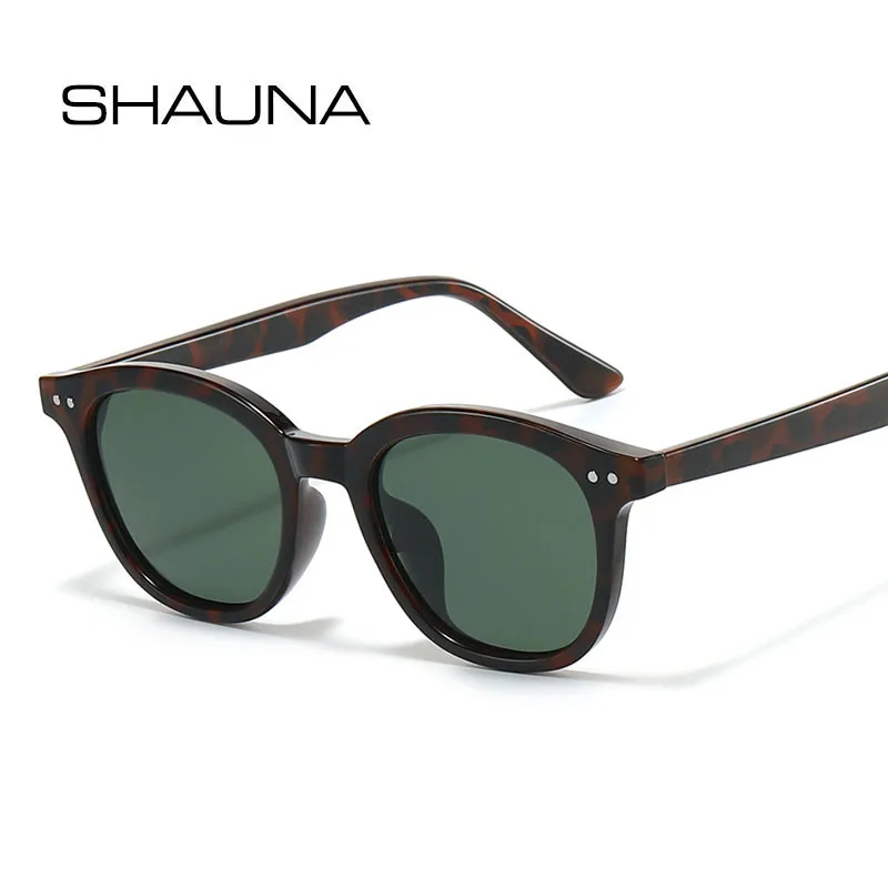 

SHAUNA Fashion Round Polarized Men Rivets Sunglasses Shades UV400 Retro Gradient Mirror Women Luxury Sun Glasses