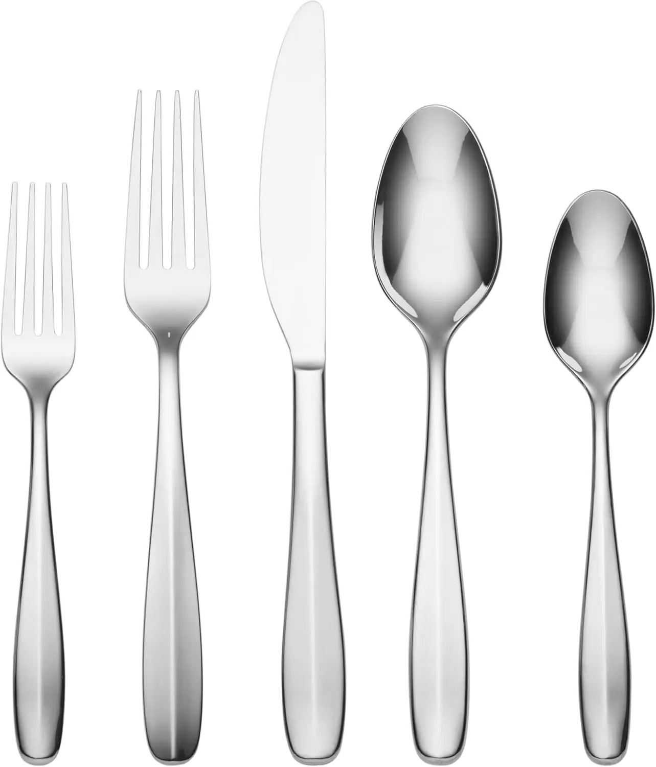 

20-Piece Oakwood Flatware Set for 4, Durable Stainless Steel Everyday Cutlery