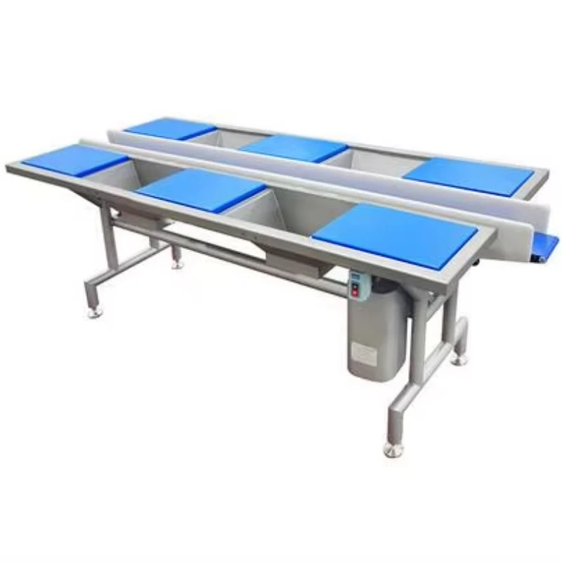 

Six-position sorting table for training fruit and vegetable sorting equipment with 304 stainless steel for food manufacturing