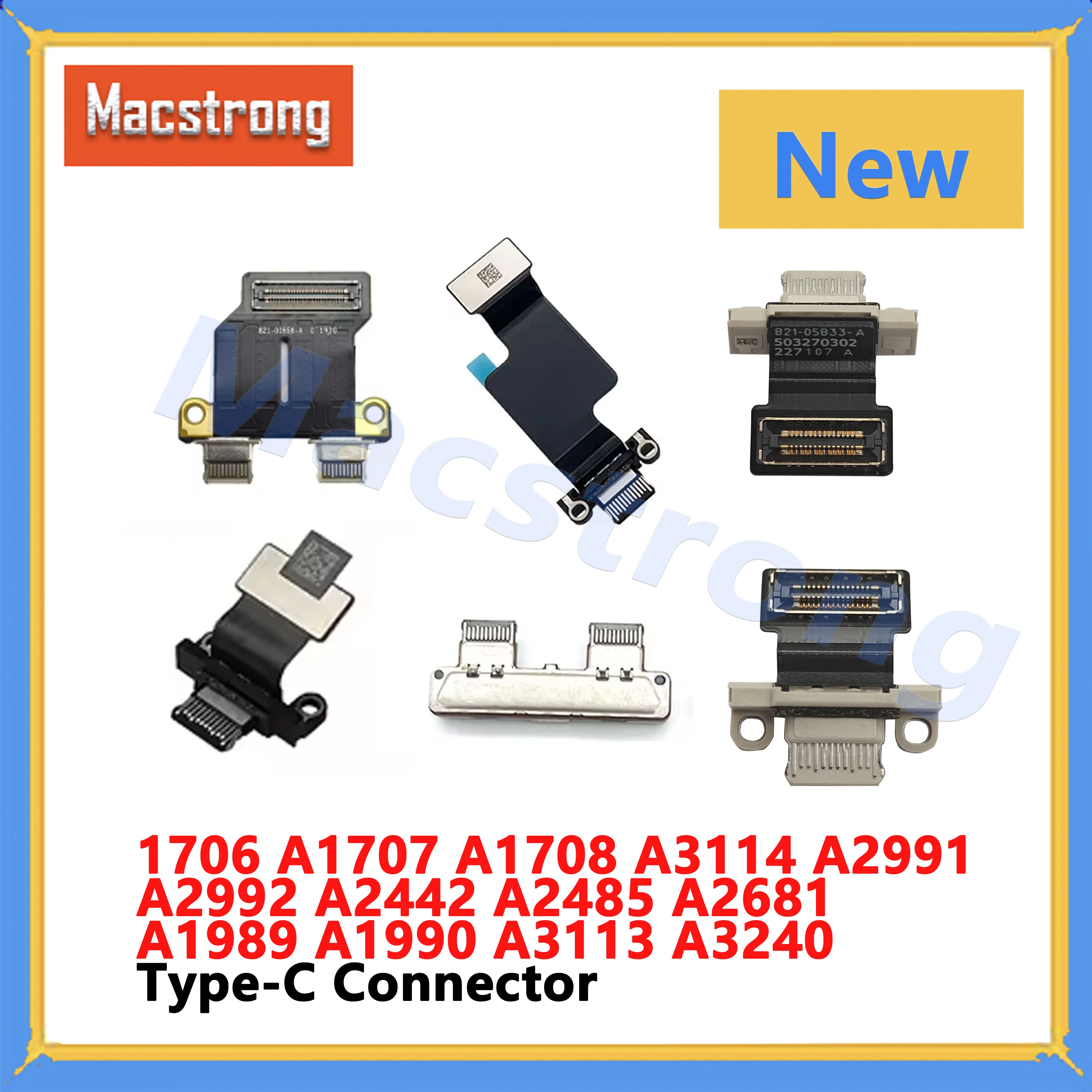 Charger Type-C USB-C Connector for Macbook Pro Air A1706 A1707 A1708 A3114 A2991 A2992 A2442 A2485 A2681 A1989 A1990 A3113 A3240