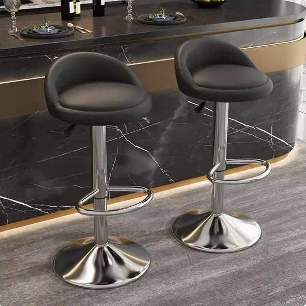 Modern Bar Stool Swivel Adjustable Bar Chair with Backrest Custom Counter Stool Kitchen Island Commercial Cashier