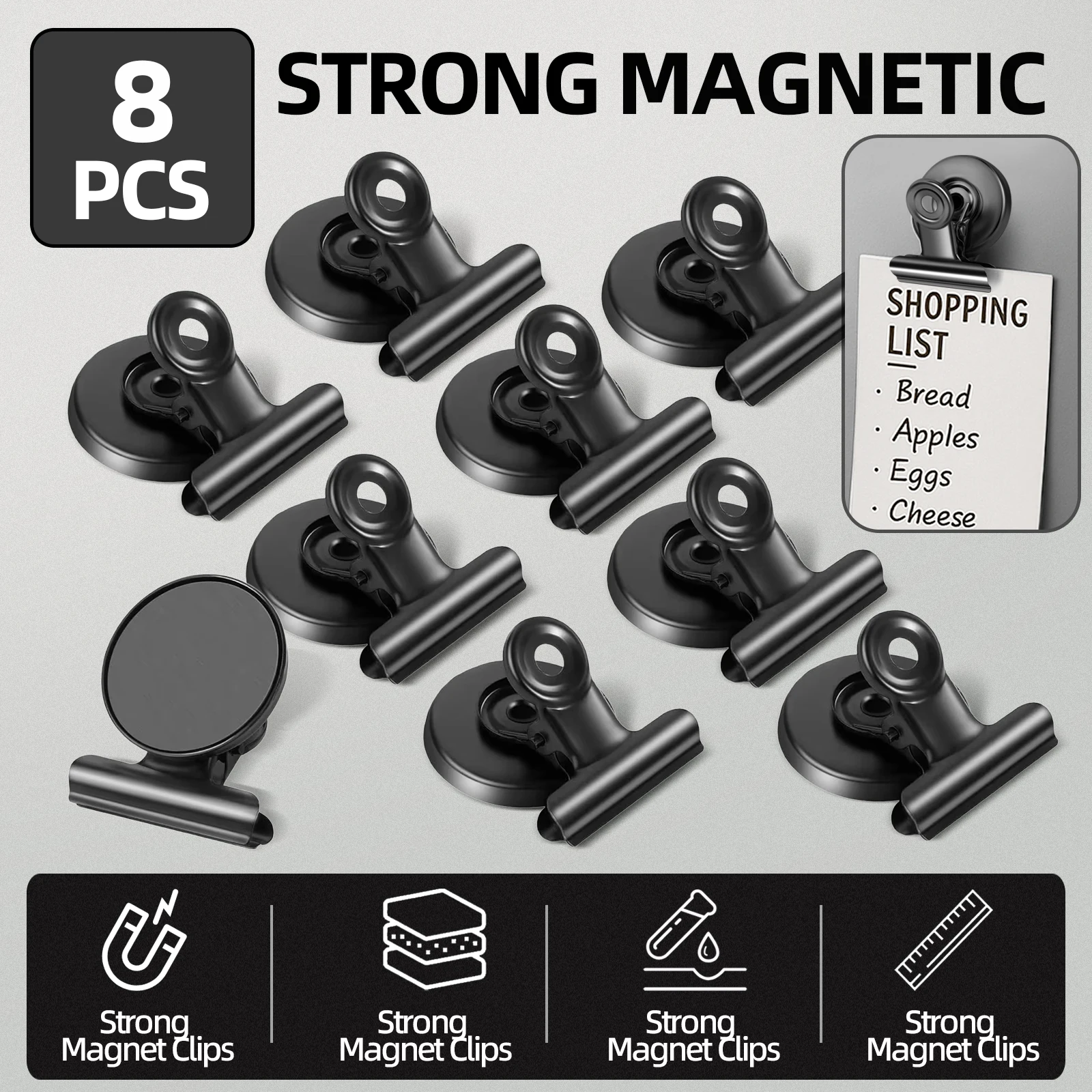 Strong Magnets Magnetic Clips Bulldog Clips Heavy Duty Magnetic Clips Perfect for Whiteboard Magnets Photo Displays Home