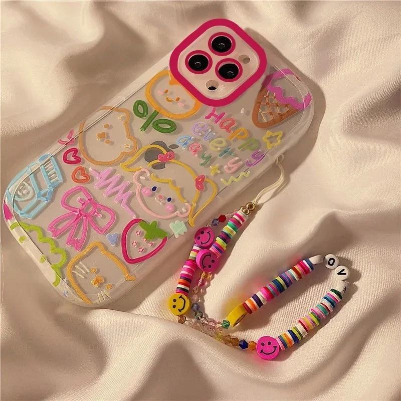 TD52 Cute Animal Girl For Samsung Galaxy S9 S10 S20 S21 FE S22 Plus A21S A51 A52 A72 A12 A32 Case DIY TPU Soft Cover