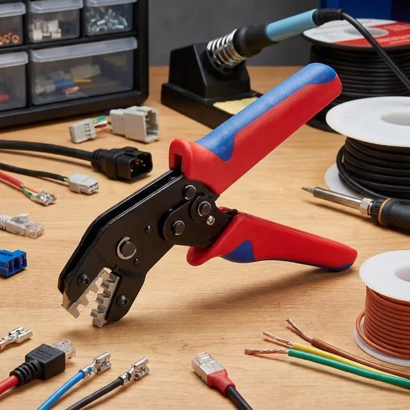 SN-2546B Solar PV Crimping Tool, 2.5/4/6mm² MC4 Connector Crimper, Ratchet Wire Crimping Pliers for Solar Panel Cables