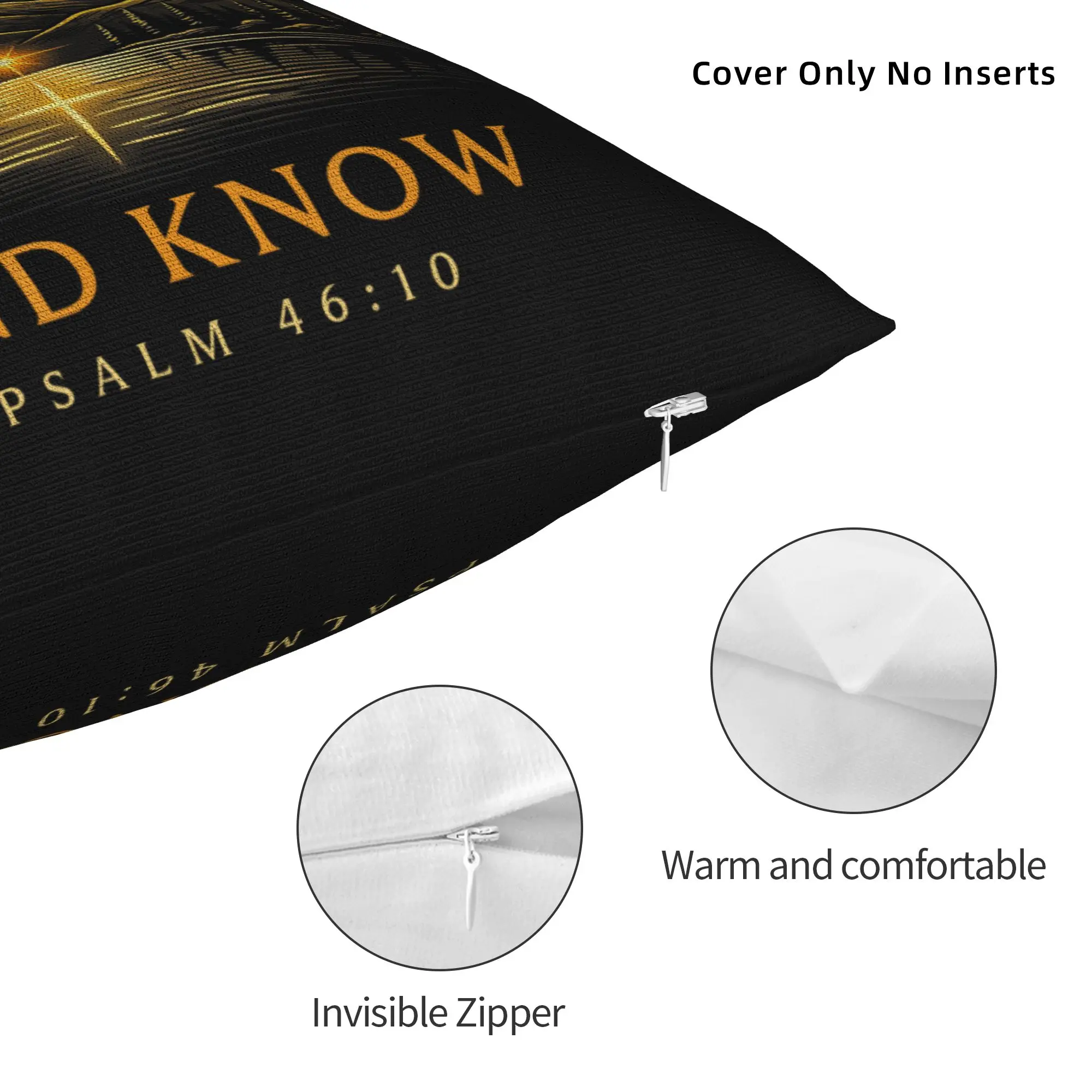 Christian Be Still And Know Psalm Pillowcase Print Cushion Cover Decorative Mountain Faith Throw Pillow Case Cover Home Zipper