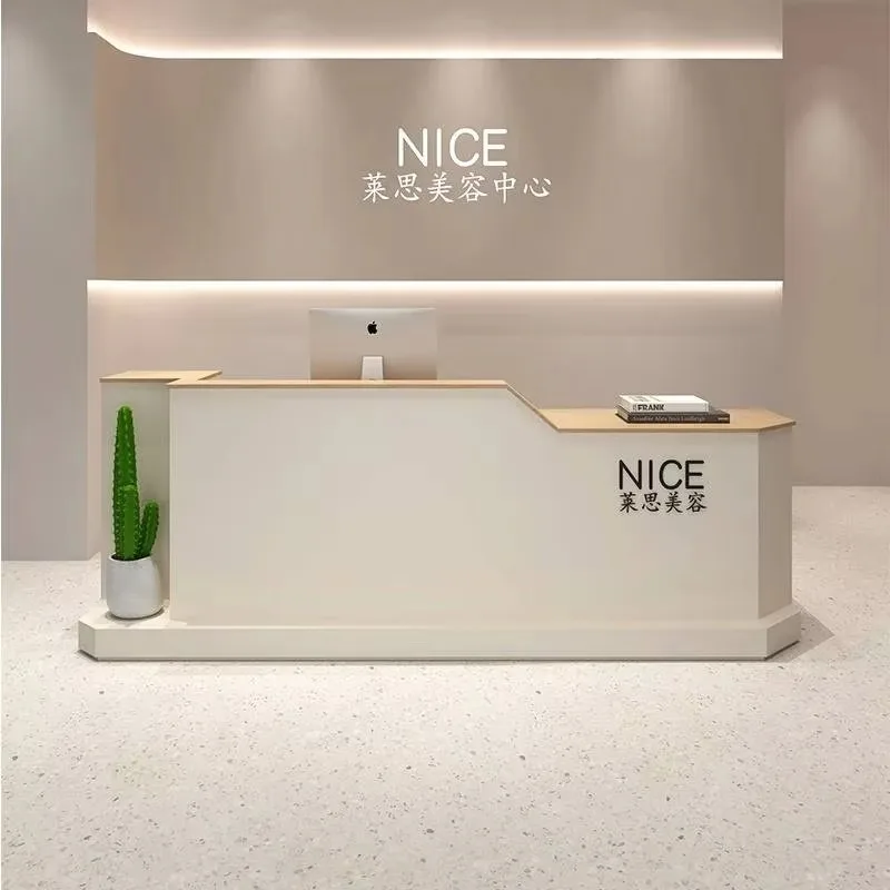 

Aesthetics Beauty Reception Desks Clinic Counter Luxury Computer Reception Desks Office Business Bancone Da Reception Furniture