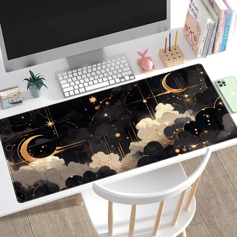 

Starry sky design star cloud pattern mousepad large rubber anti-slip washable desktop PC accessories high-definition printing