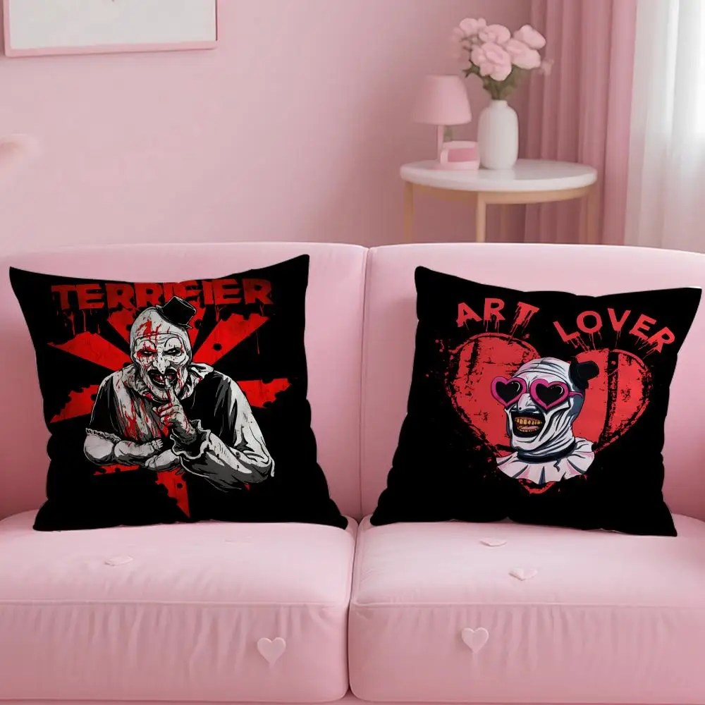 Classic Movie Terrifier Cushion Cover Soft & Easy-Wash Pillow Case – Versatile for Couch, Bed, Travel and Office