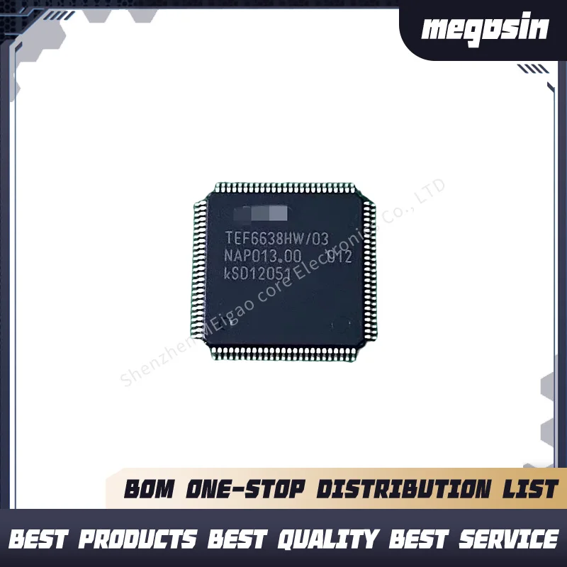 1PCS/LOT TEF6638HW/03 TEF6638HW 03 05 TQFP100 Audio power amplifier chip