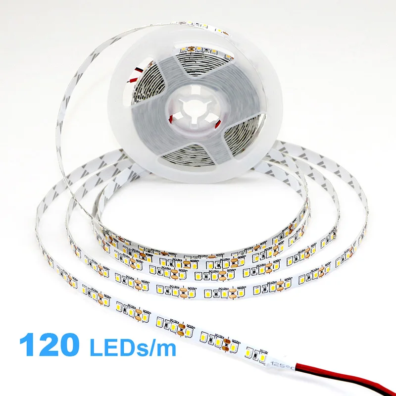 2835 5M 300 600 1200LEDs LED Strip DC12V 24V 120LEDs/m Home Waterproof IP65 Lamp Strip  Flexible And Cuttable Soft Lamp Bar