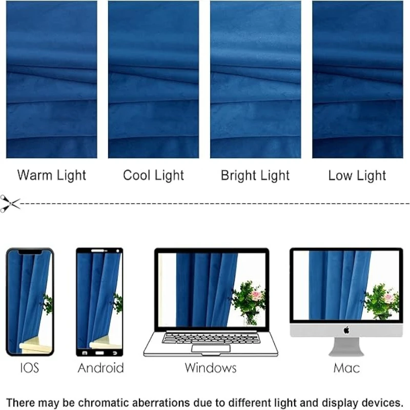 1pc Royal Blue Color Curtains for Living Room Velvet Material Warm Retro Bedroom Windows Door Decoration Luxurious Drapes