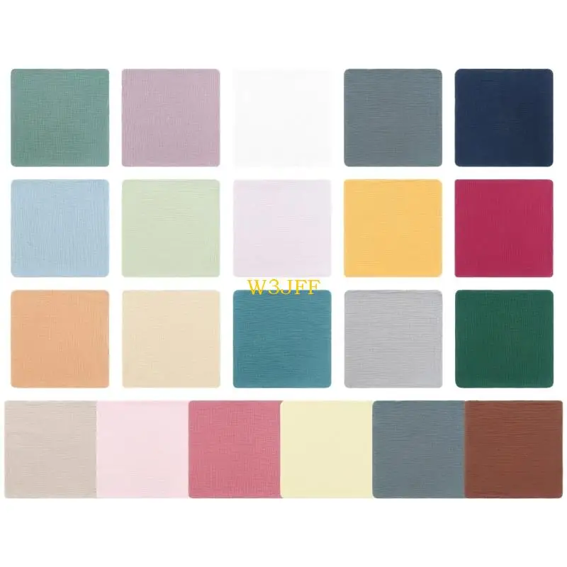 

W3JF Детские дышащие салфетки, двухслойные салфетки для отрыжки, детские салфетки для слюны, носовой платок