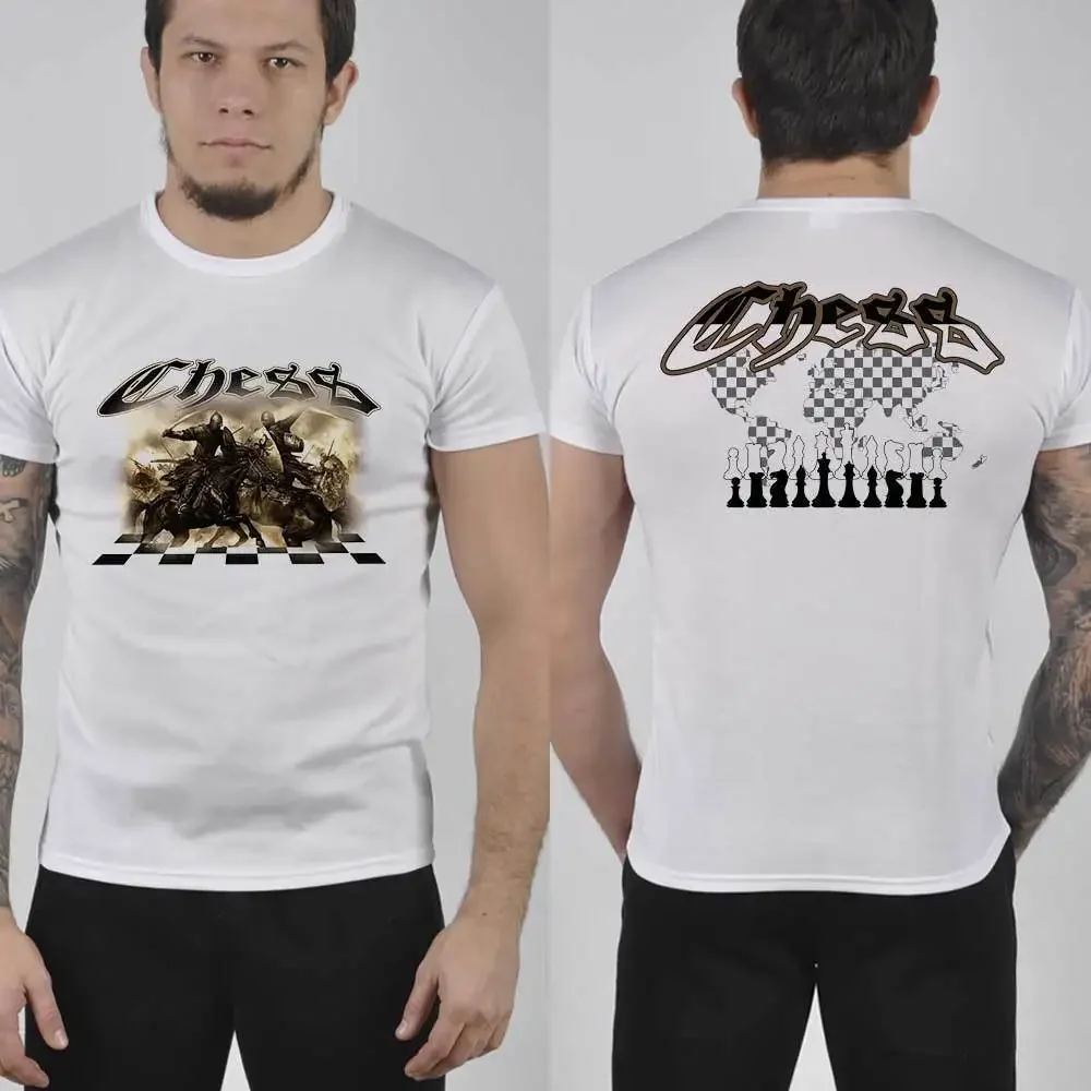 Cool Design War Scene Chess Chess-playing T-Shirt. Summer Cotton Short Sleeve O-Neck Mens T Shirt New S-3XL
