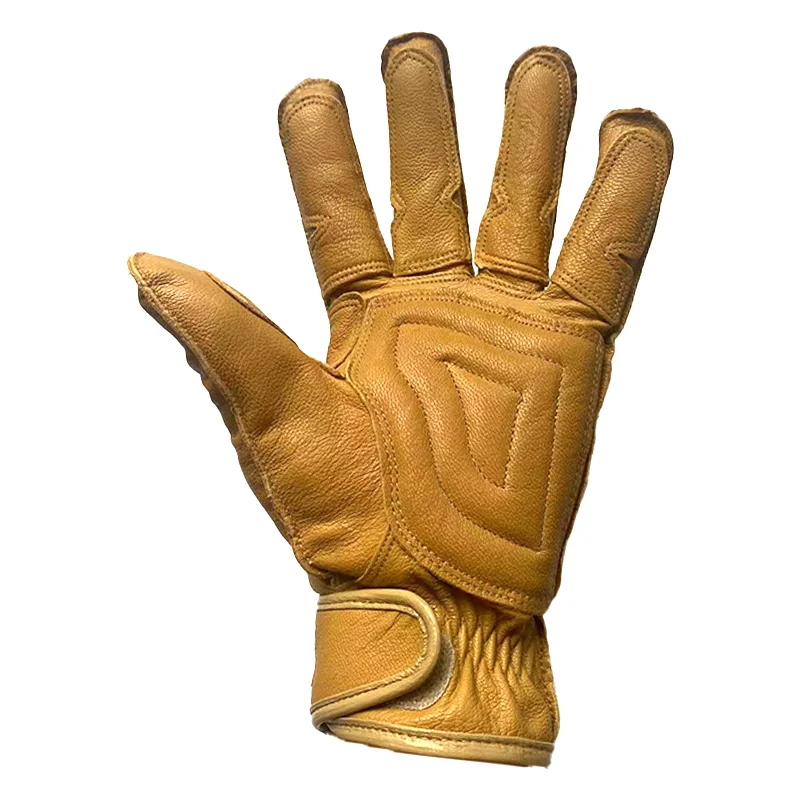 Pure leather lock down gloves