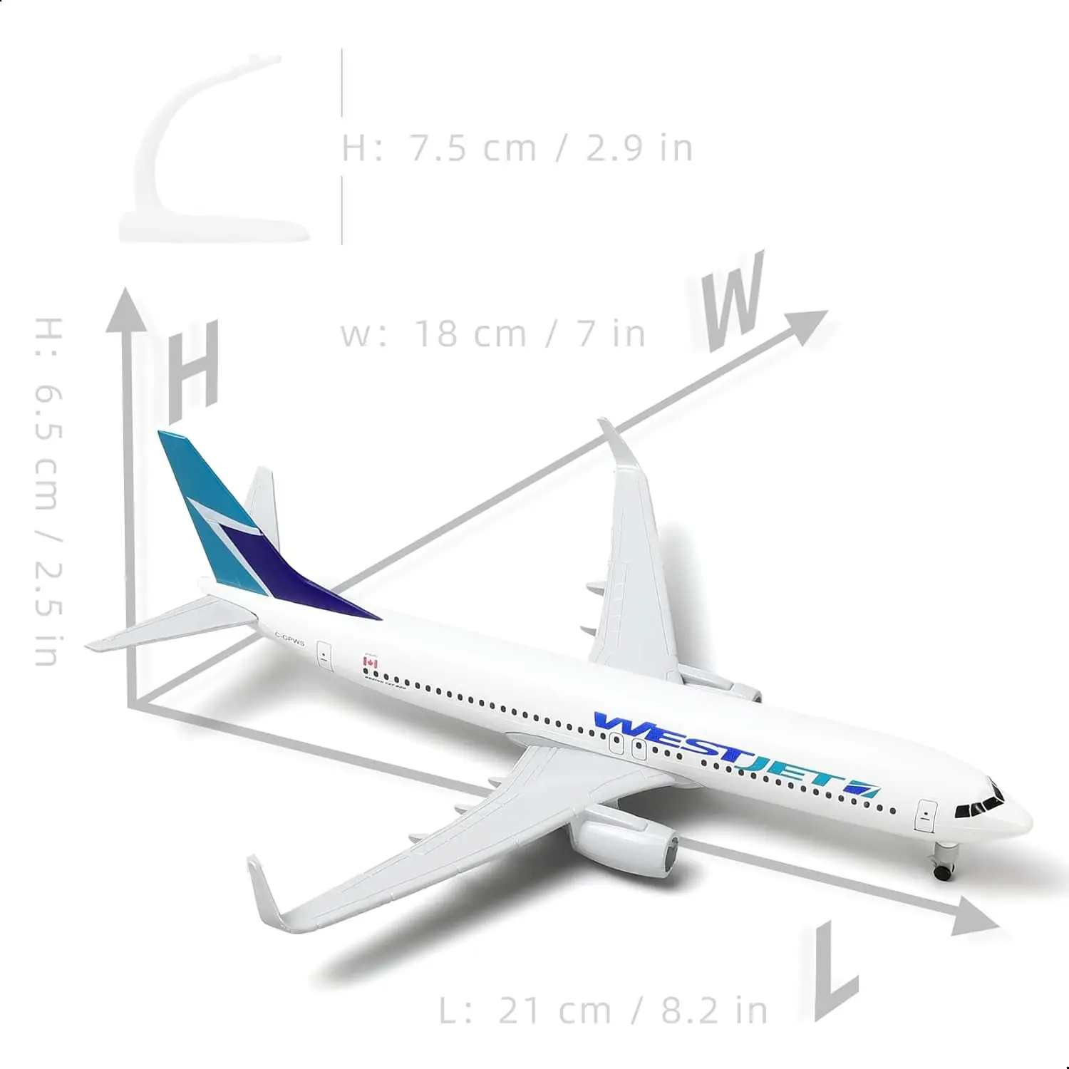Simulation 737 Aircraft Model Canada WestJet B737 child toy plane 20cm Alloy Metal Airplane diecast collectible miniatures