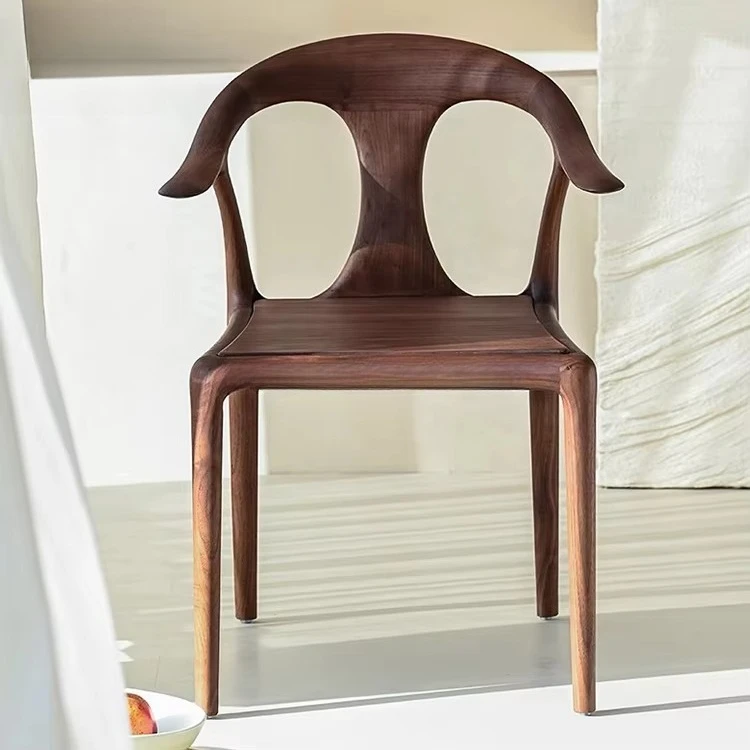 #Nordic Designer Ergonomic Mid century Luxury  Nordic Timber Wood Modern Chairs for Dining Room Farmhouse Dining Chairs