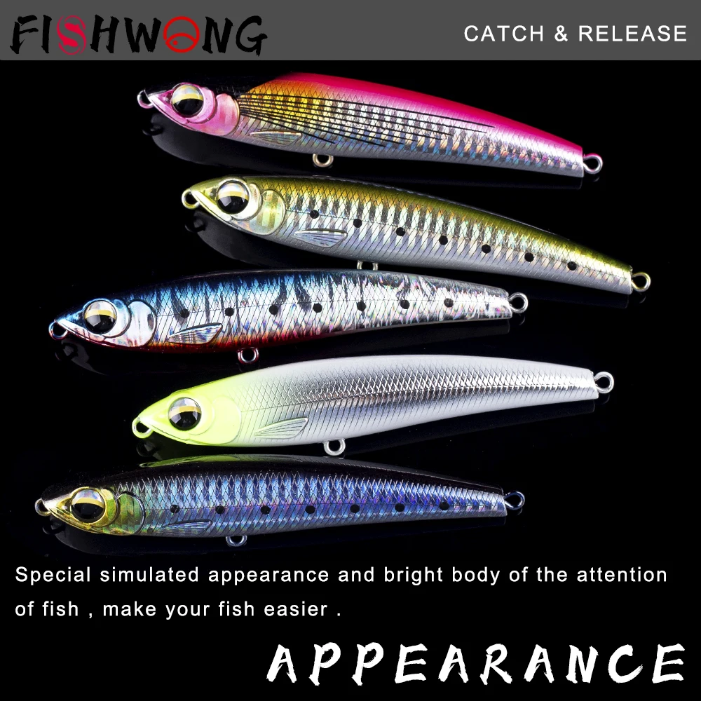 FISHWONG 2 قطعة أسماك البلمة رصاص الطعم 12 سنتيمتر 58 جرام هوك واحد غرق قلم رصاص الصيد إغراء ل باس بايك معالجة