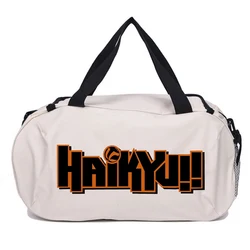 Japanese Anime Haikyuu Travel Bag Cartoon Anime Printed Luggage Bags Outdoor Camping High Capacity Backpack Oxford Cloth Gym Bag