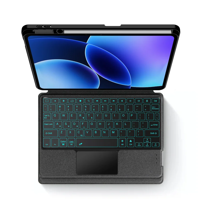 

Чехол с магнитной клавиатурой для Xiaomi Pad 8, чехол 11,2 дюйма, 2025 г., чехол с сенсорной панелью и подсветкой для планшета Xiaomi Mi Pad 7 8 Teclado