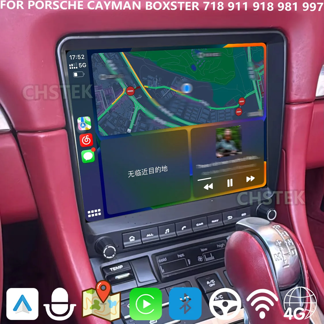 Car Headunit Android For Porsche Cayman 911 Boxster 997 718 918 981 2012-2016 4G GPS WIFI BT5 Wireless Carplay Navigation Vedio