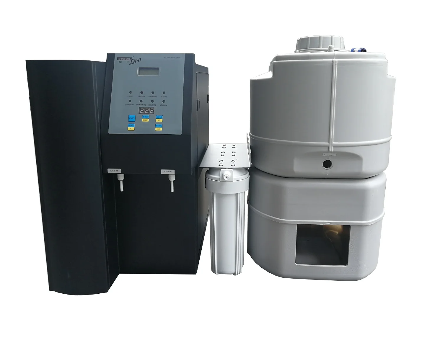 10LPH Tap Water To Ultrapure Water Purification Machine for HPLC / IC / ICP Analysis