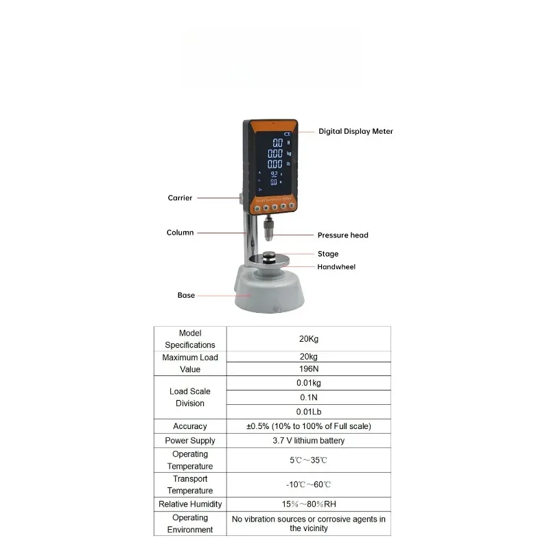 Digital Display Hardness Tester Durometer Grain Hardness Resolution For Test Force Scale Product Category Hardness Testers view 5