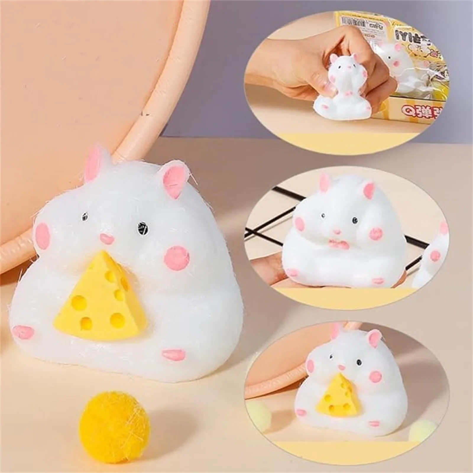 

Новая милая мягкая игрушка-хомяк с сыром, декор для рабочего стола, забавные игрушки для снятия стресса, декомпрессионные игрушки для подростков, подарки для детей