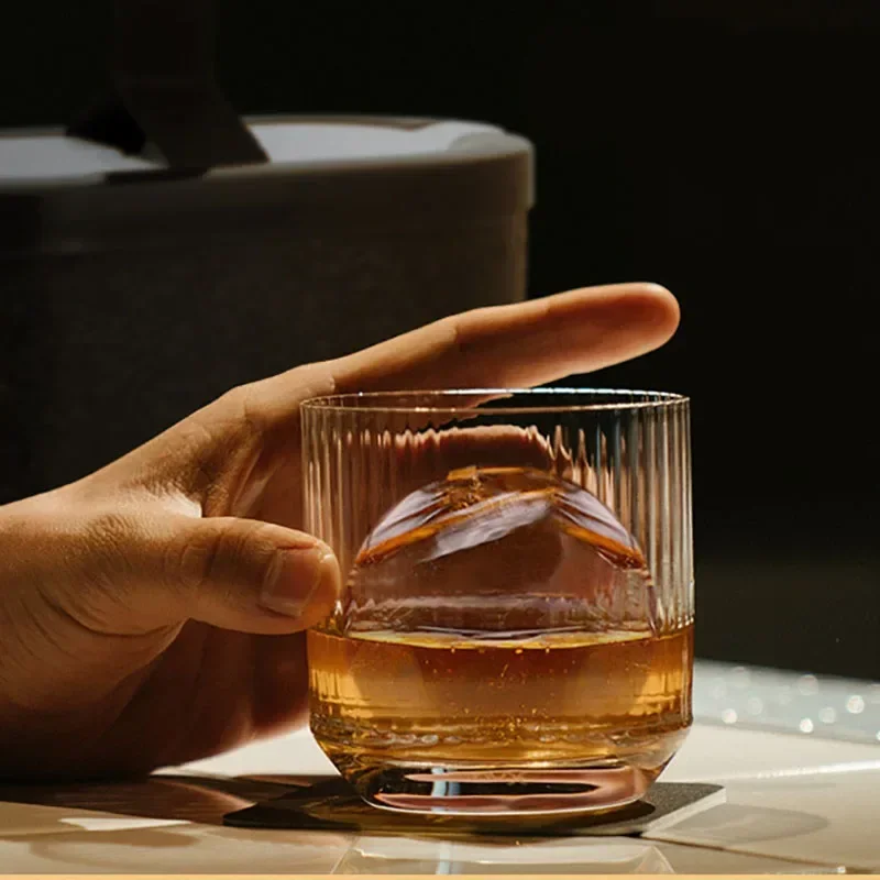 Whiskey Ice Ball Maker Mould Clear Silicone Ice Cubel Maker Sphere Cube Tray Mould Large 2.4 Inch Round Ice Box Mold