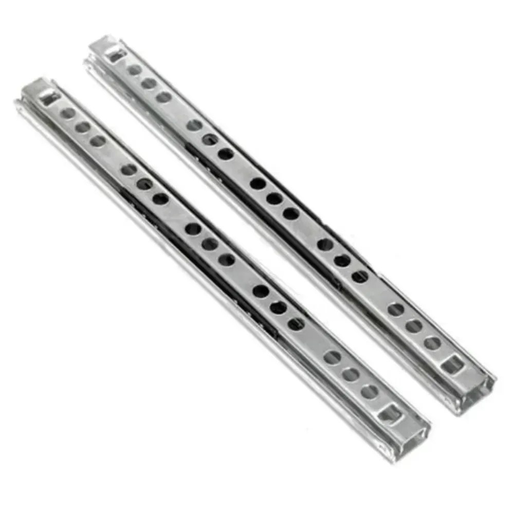 2PCS Smooth Glide Bearing Drawer Slides 17mm Wide Two Way Slide Drawer Glides 8