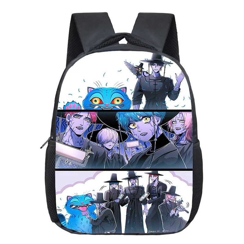الكرتون KPop شيطان الصيادين المدرسية صبي فتاة حقيبة ظهر عادية 12 بوصة موضة لتقوم بها بنفسك حقائب الظهر طفولية لطيف وتنفس Mochila